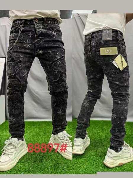 Jeans homme délavé noir