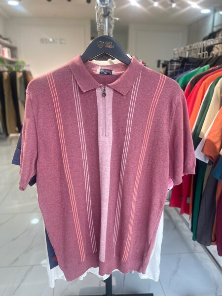 Zip up Polo neck shirt