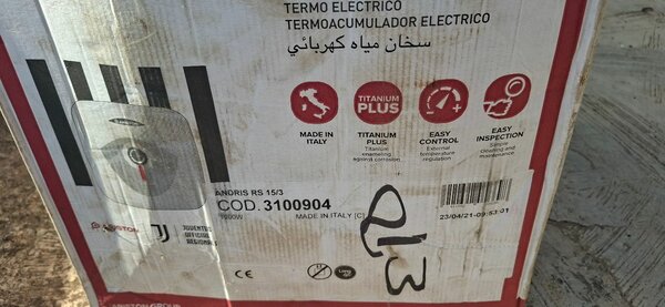 Ariston instant water heater 15 Liters made in Italy