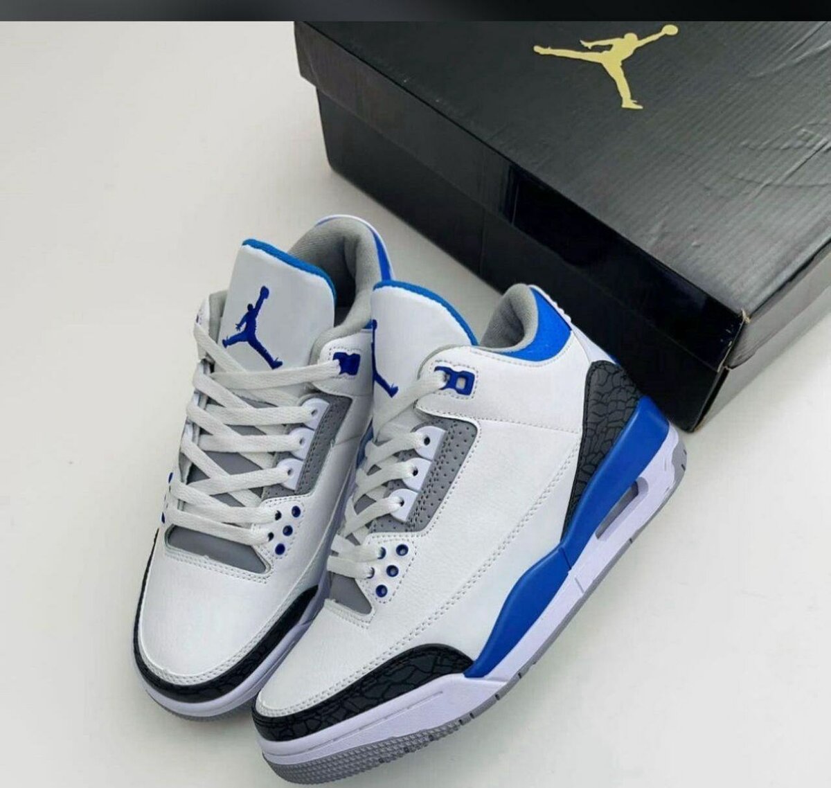 Baskets Air Blanc Bleu Nike 3