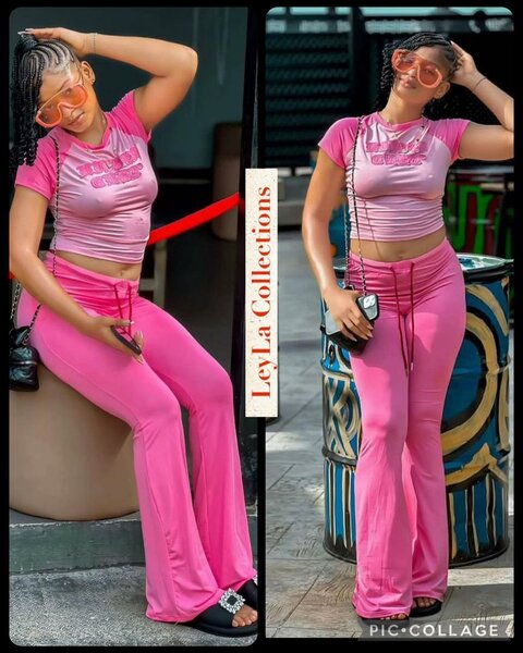 Tenue sportive rose élégante