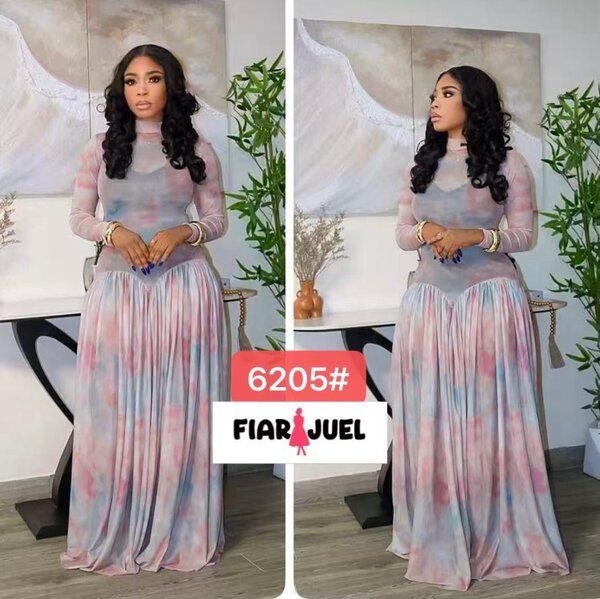 Magnifique Robe Longue Colorée