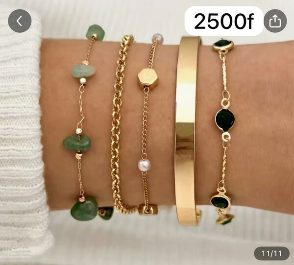 Bracelets élégants dorés