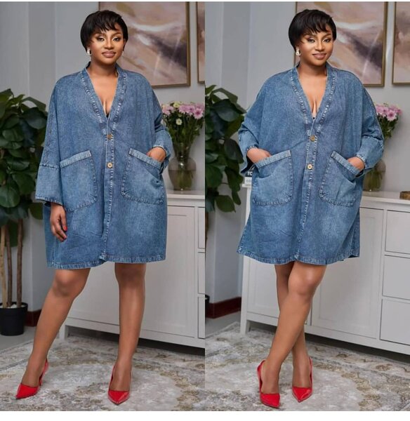 Robe longue en jean élégante