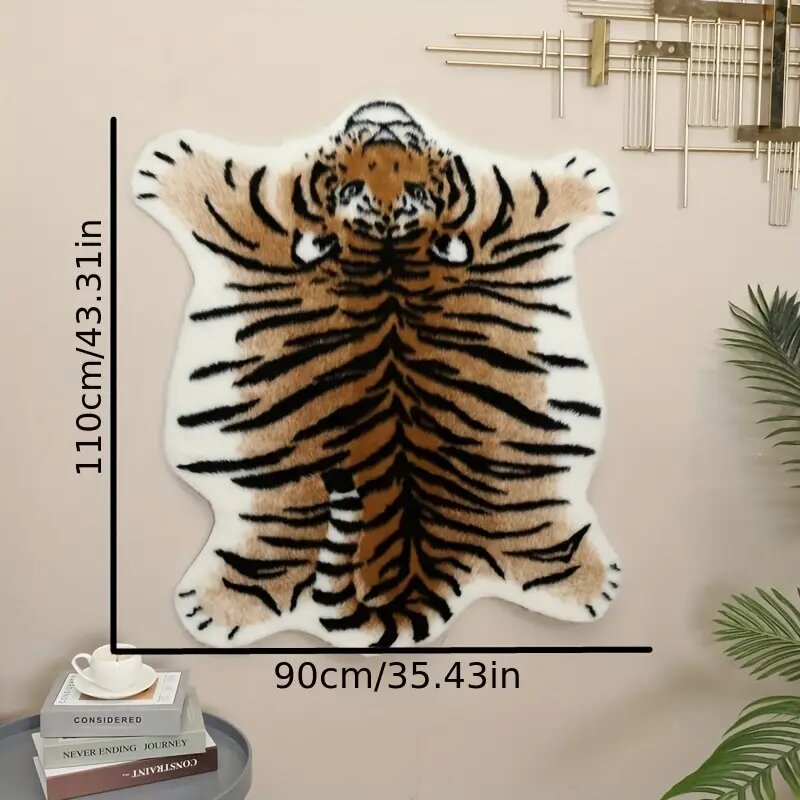 Tapis Tigre Imprimé Peluche