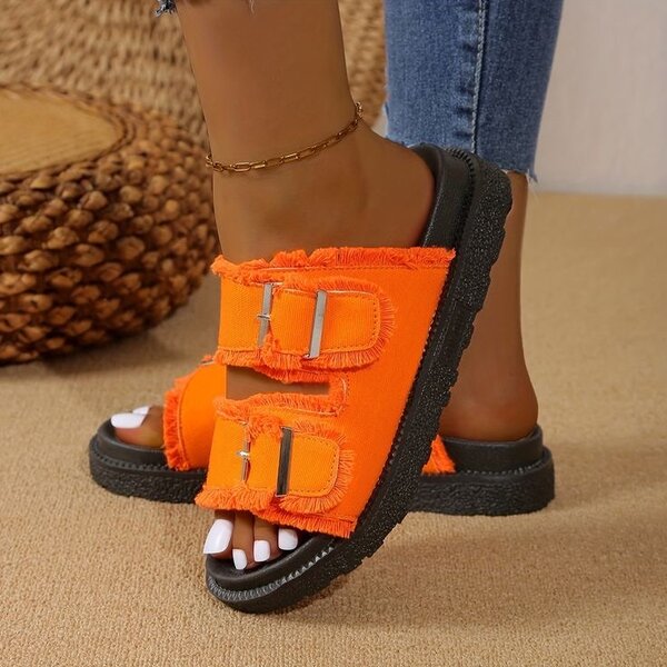 Denim Platform sandals