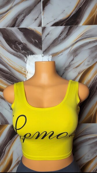 Débardeur jaune femme