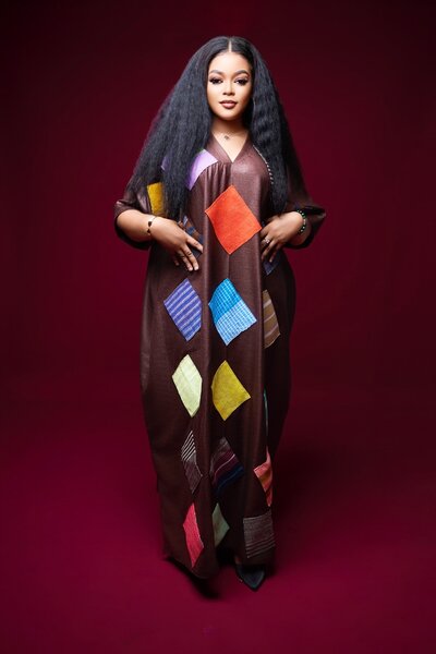 Robe multicolore élégante