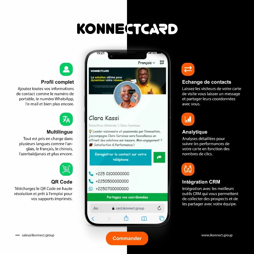 KonnectCard - La Carte de visite Intelligente et Connectée