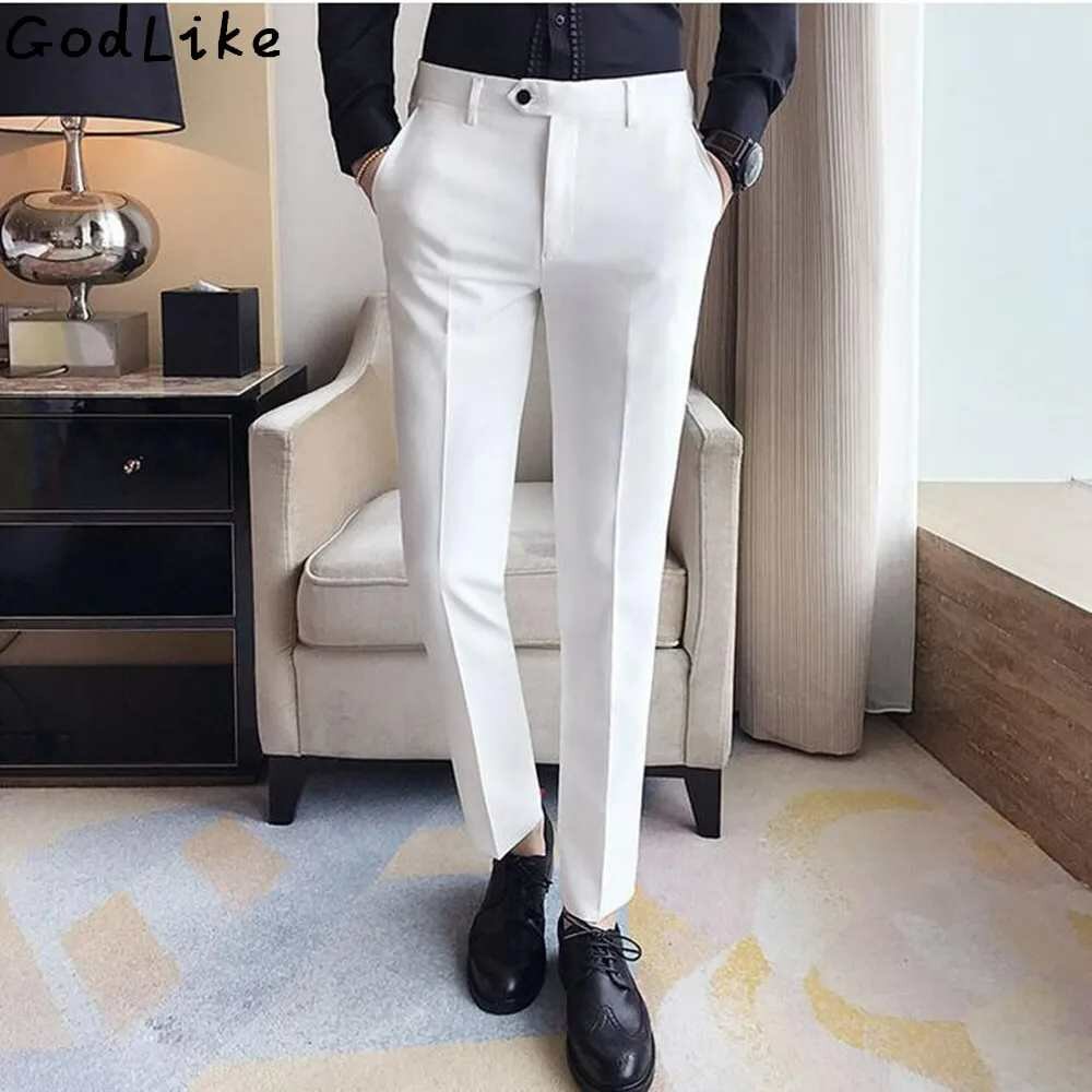 Pantalon tissu-BLANC