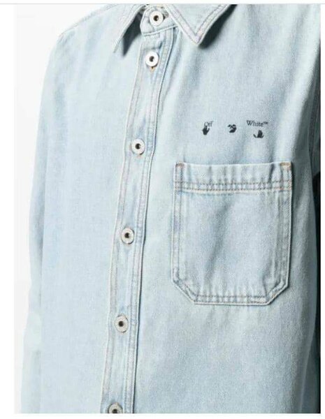 Chemise en jean à motif unique