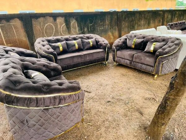 Ensemble canapé velours élégant