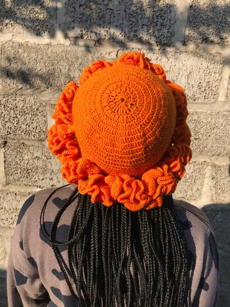 Crotchet ruffles hats
