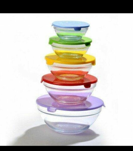5 Bols en Verre Empilables