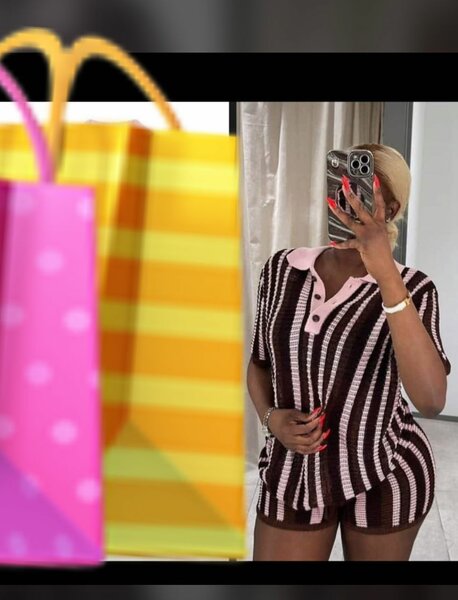 Pyjama rayé en coton