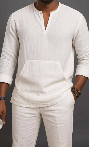 Chemise en lin blanc élégante