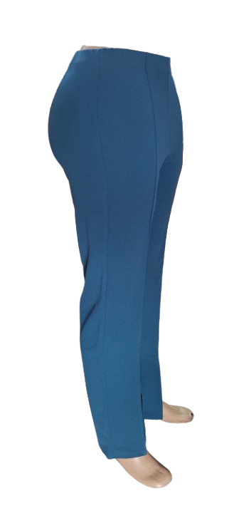 Pantalon ajusté bleu femme