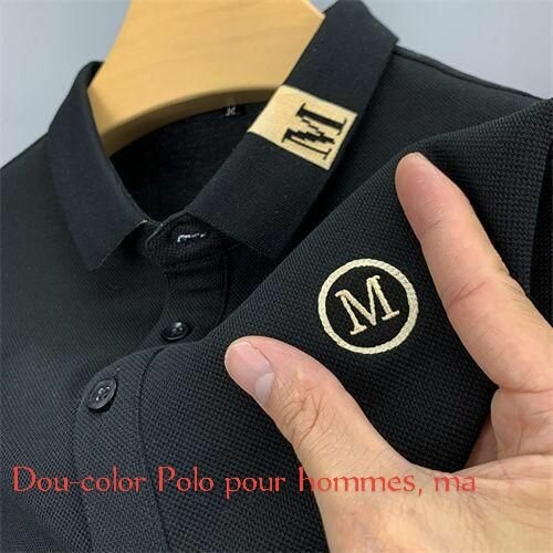 Polo noir élégant homme
