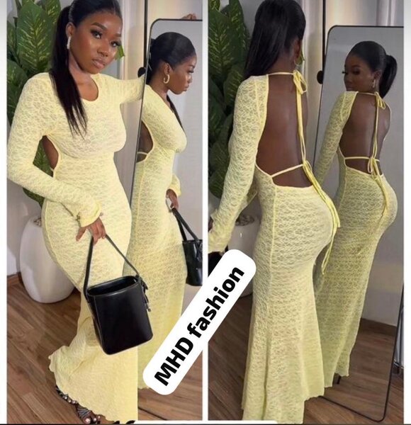 Robe Longue Dos Nu en Dentelle