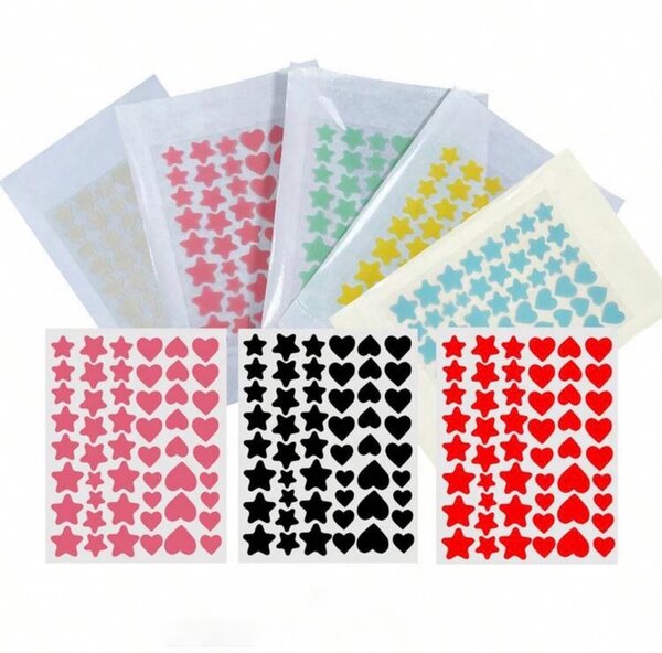 Stickers décoratifs formes étoiles cœurs