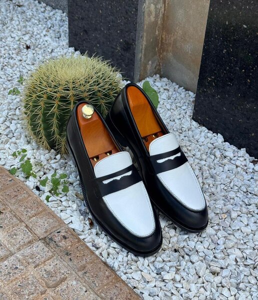 Loafers en cuir bicolore élégants