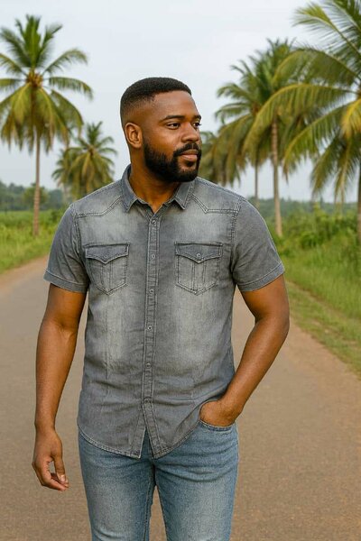 Chemise Denim Homme Élégante