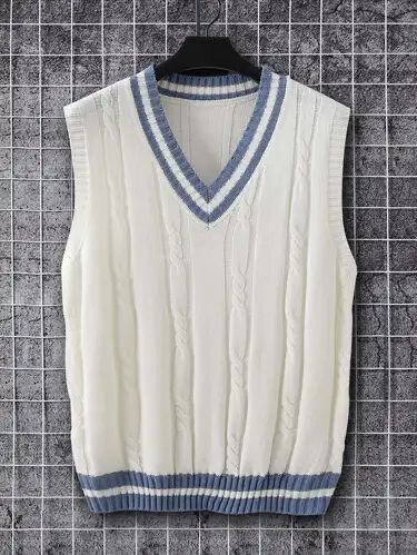 Pull sans manches côtelé élégant