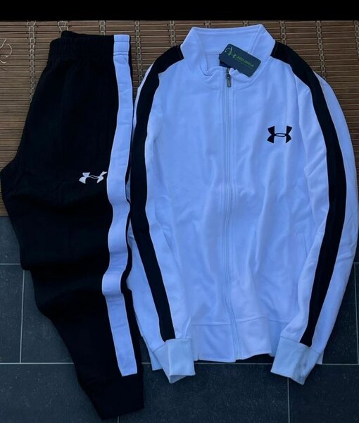Ensemble survêtement Under Armour blanc et noir