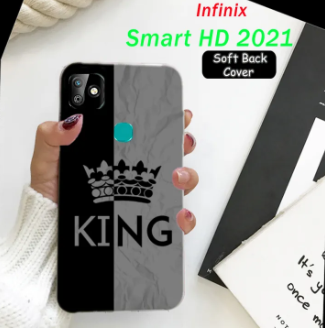 Infinix Smart HD 2021 Back Cover Grey - King Style Mobile Back Cover Pouch - Airbag Case Anti Shockproof Phone Case