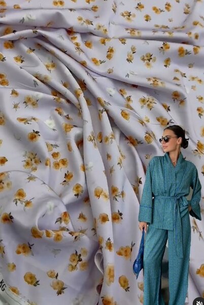 Купра штапель с эксклюзивной расцветкой