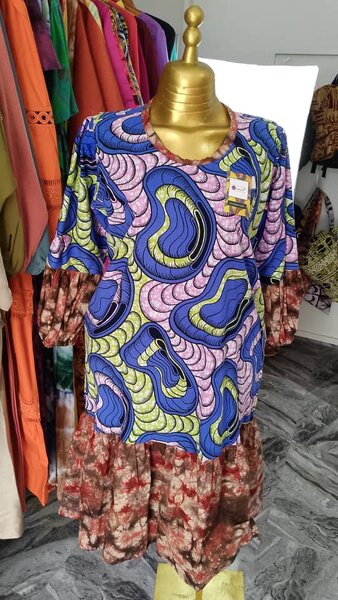 Robe en wax colorée