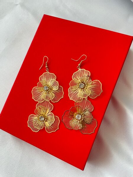 Earrings available in gold