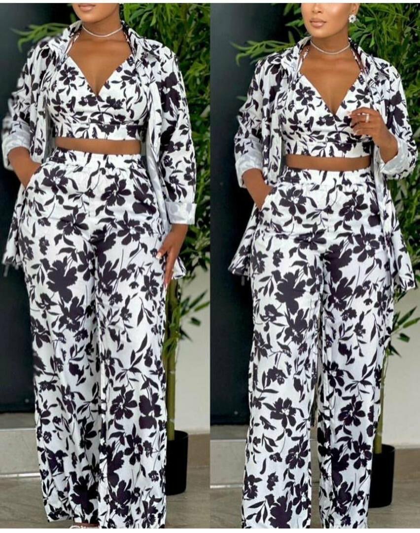 Ensemble floral chic pour femme