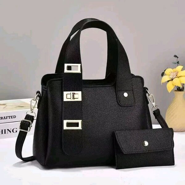 Sac à main en cuir noir élégant