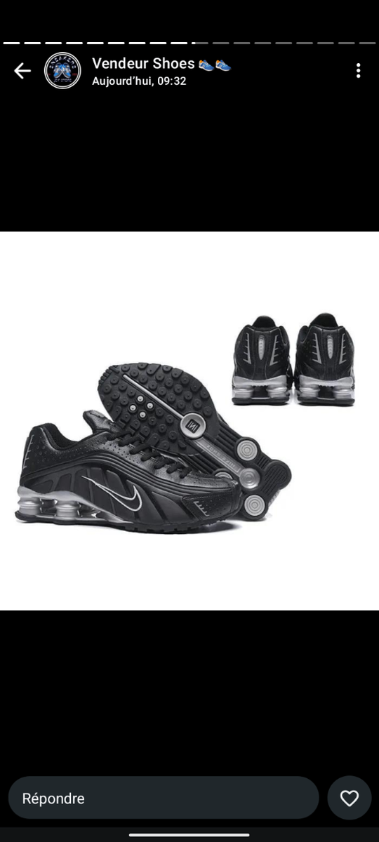 Nike Shox R4 Noires Premium