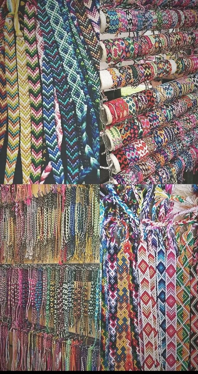 Bracelets en tissu coloré