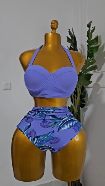 Bikini Taille Haute Fleurie
