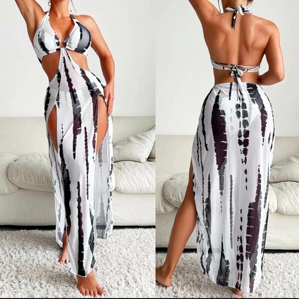 Robe longue d'été à motif