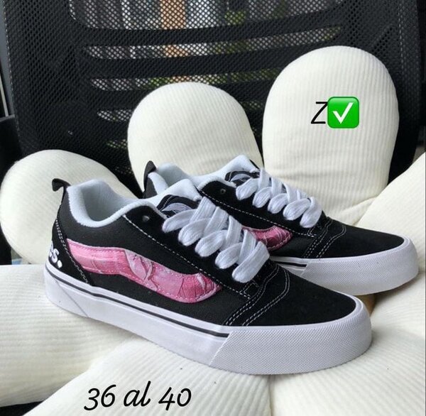 Baskets mode noires et roses