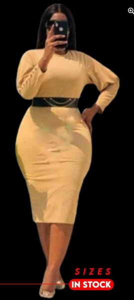 High quality and elegant women's dress beige