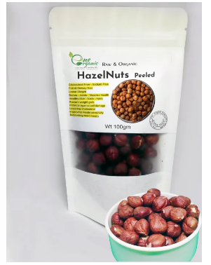 Whole Hazel Nuts Super Tasty 100gm Pack -for eating , baking, spread