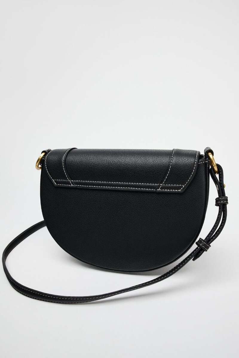 Sac bandoulière noir oval