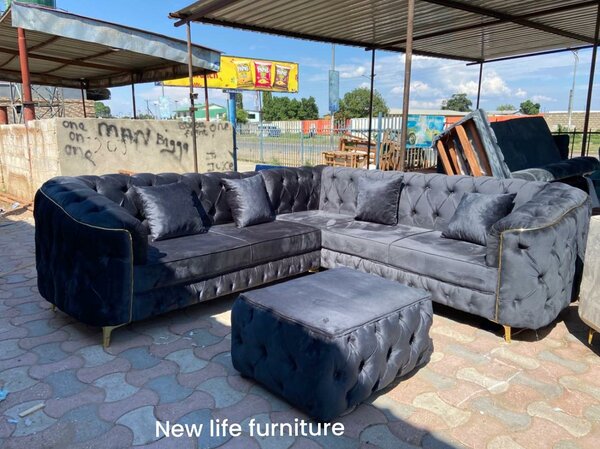 Sofa L shape plus stool