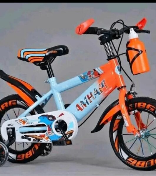 Vélo enfant ANHARI orange et bleu