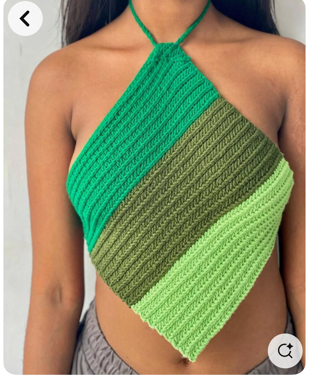 Hauts en crochet colorés