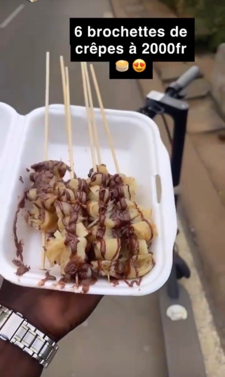 Brochettes de crêpes