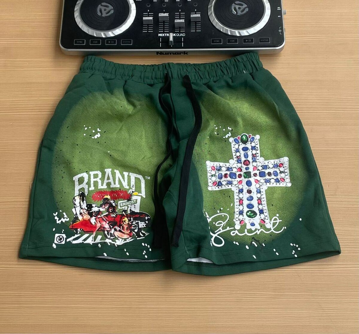 Casual picture cotton shorts