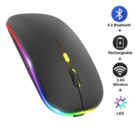 Souris sans fil Bluetooth LED