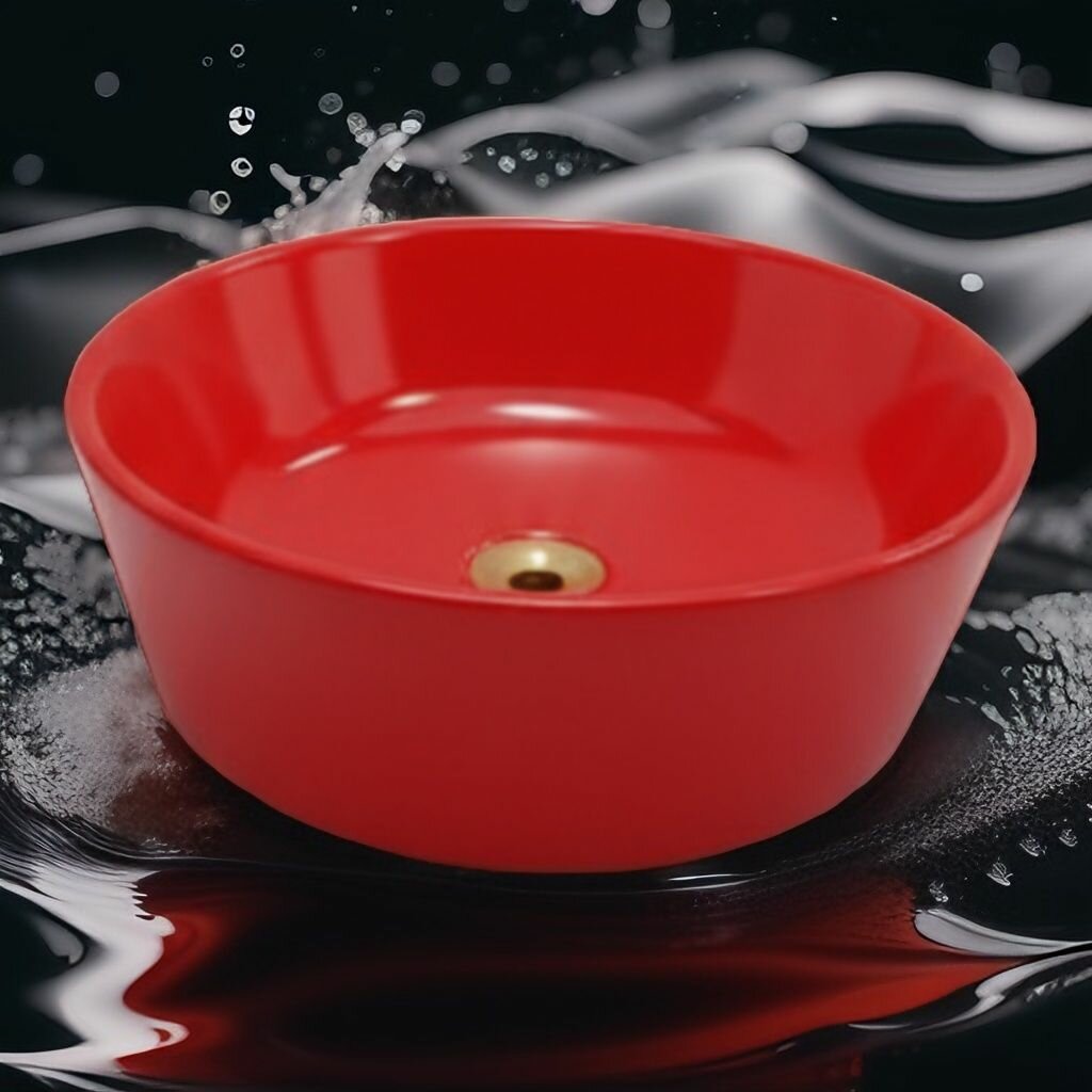 Lave-mains rouge moderne