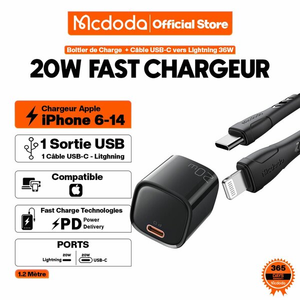 Mcdodo Chargeur Apple  20W